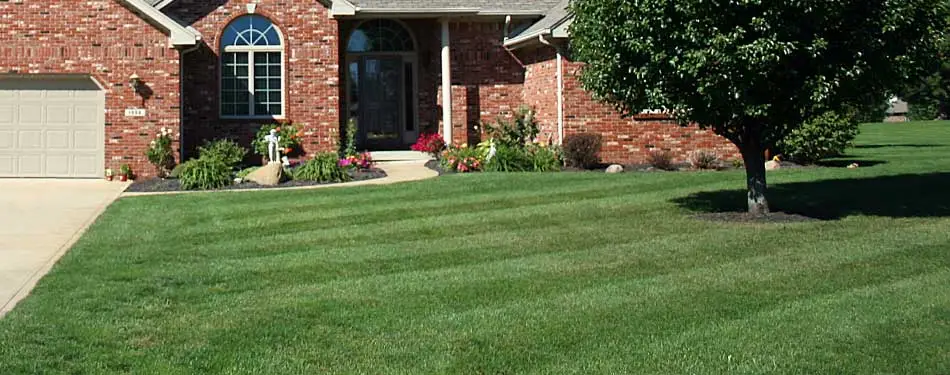 Recently mowed residential property by Emerald Outdoor, LLC in Jackson County, MI